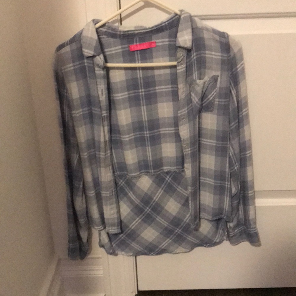 Blue/white flannel